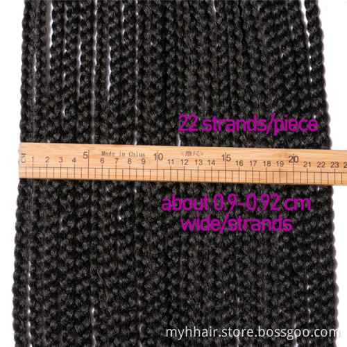 10 piece 22 Roots/pcs Ombre Synthetic Braiding Hair extension Heat Fiber Bulk pink,black Crochet braids 24 inch box braid